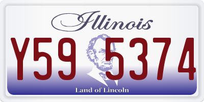 IL license plate Y595374