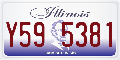 IL license plate Y595381