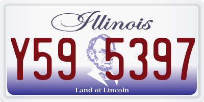 IL license plate Y595397