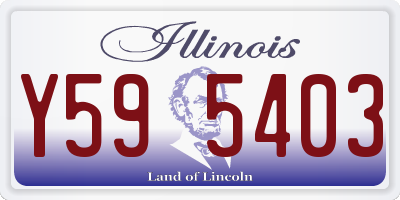 IL license plate Y595403