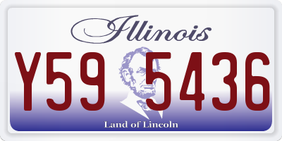 IL license plate Y595436