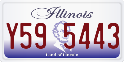 IL license plate Y595443