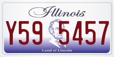 IL license plate Y595457