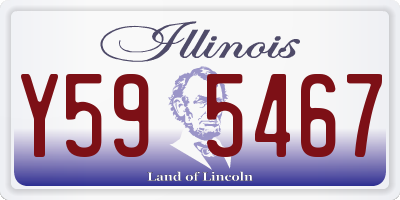 IL license plate Y595467