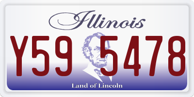 IL license plate Y595478
