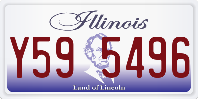 IL license plate Y595496