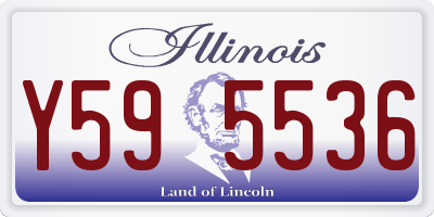 IL license plate Y595536
