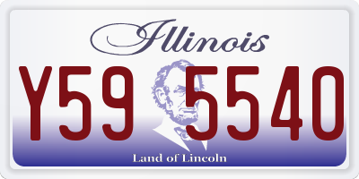 IL license plate Y595540
