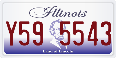 IL license plate Y595543