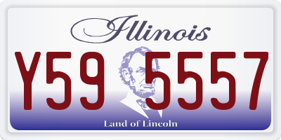 IL license plate Y595557