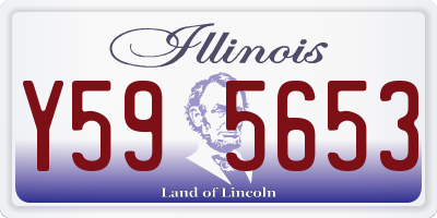 IL license plate Y595653