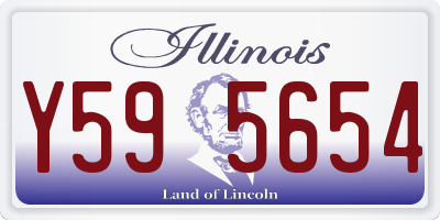 IL license plate Y595654