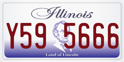 IL license plate Y595666