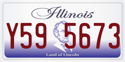 IL license plate Y595673