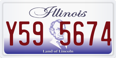 IL license plate Y595674