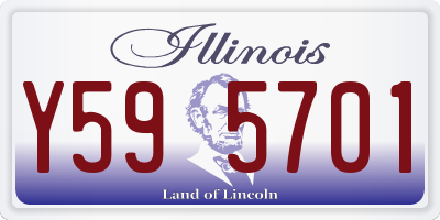 IL license plate Y595701