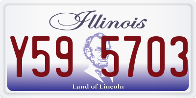 IL license plate Y595703