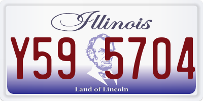 IL license plate Y595704