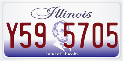 IL license plate Y595705