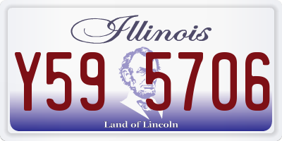 IL license plate Y595706