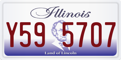 IL license plate Y595707