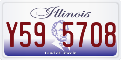 IL license plate Y595708