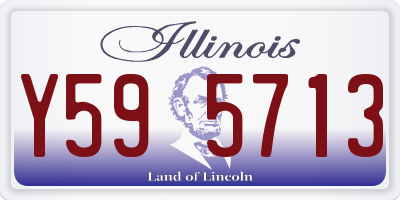 IL license plate Y595713