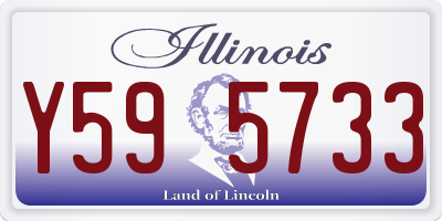 IL license plate Y595733
