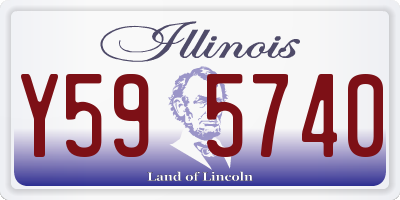 IL license plate Y595740
