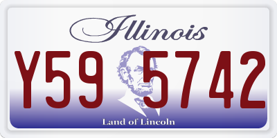 IL license plate Y595742