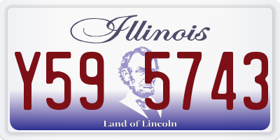 IL license plate Y595743