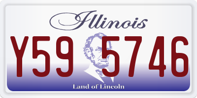 IL license plate Y595746