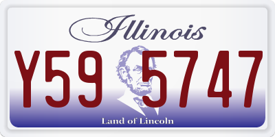 IL license plate Y595747