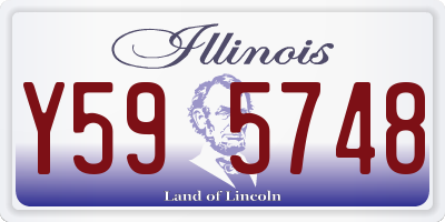 IL license plate Y595748