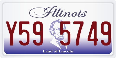 IL license plate Y595749