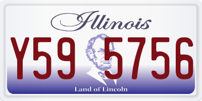 IL license plate Y595756