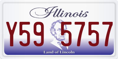 IL license plate Y595757