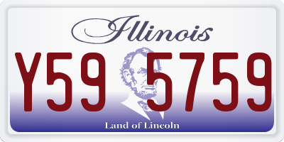 IL license plate Y595759