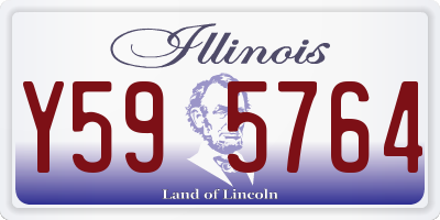 IL license plate Y595764