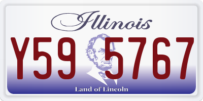 IL license plate Y595767