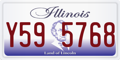 IL license plate Y595768