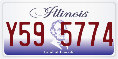 IL license plate Y595774