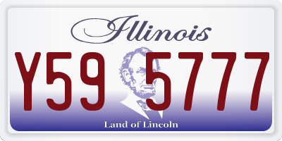 IL license plate Y595777