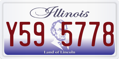 IL license plate Y595778