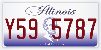 IL license plate Y595787
