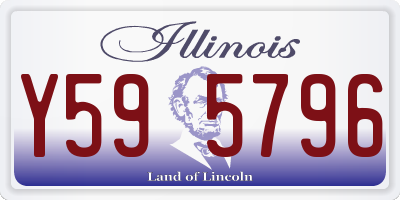 IL license plate Y595796