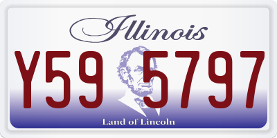 IL license plate Y595797