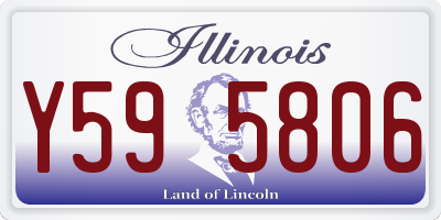 IL license plate Y595806
