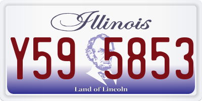 IL license plate Y595853