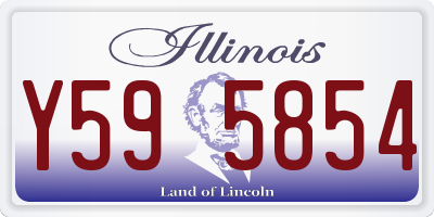 IL license plate Y595854